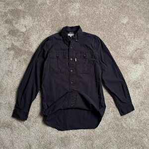 NAVY CARHARTT BUTTON-UP SHIRT